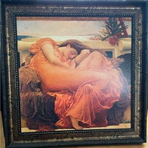 Flaming June framed wall painting